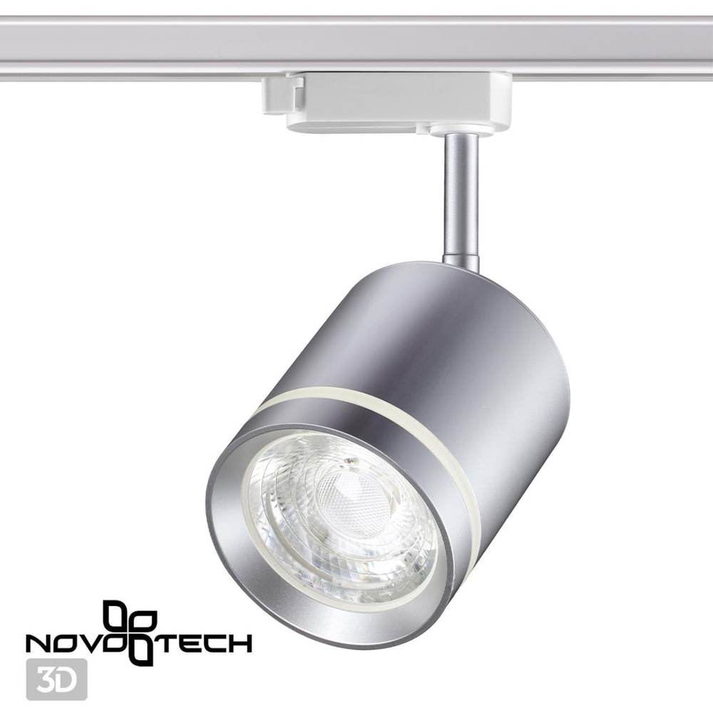 358803 PORT NT21 286 серебро Светильник трековый однофазный трехжильный IP20 LED 15W 1300Лм 4000K 85-265V ARUM