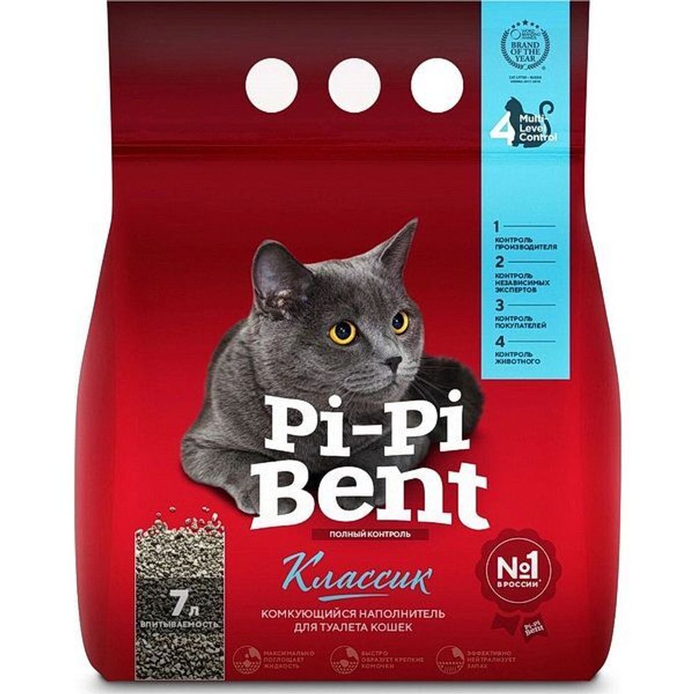 Комкующийся наполнитель Pi-Pi Bent Classic для кошачьего туалета из природного бетонита 3 кг Комкующийся наполнитель Pi-Pi Bent Classic для кошачьего туалета из природного бетонита 3 кг