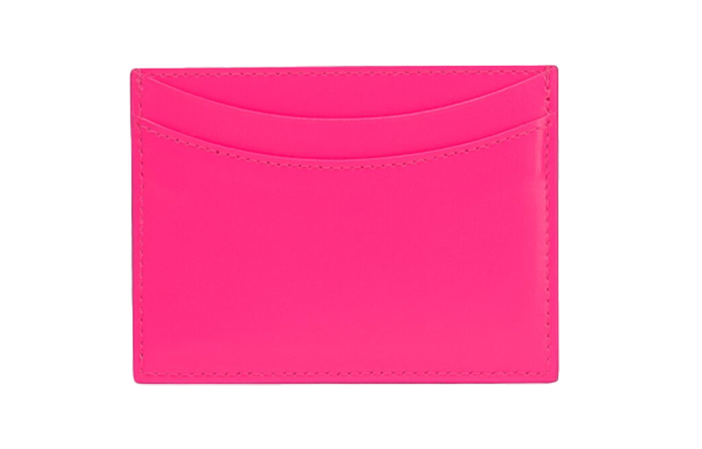 Balenciaga Hourglass Calfskin Card Holder Card Holder Women"s Neon Pink