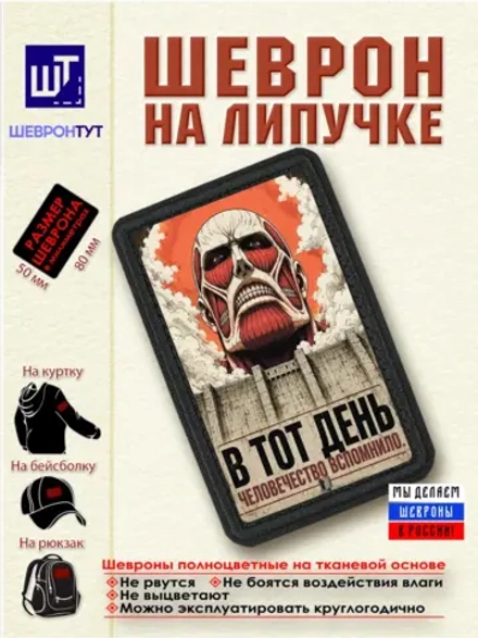 Шеврон "Атака титанов. В тот день человечество вспомнило"