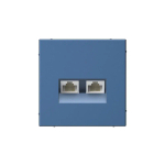 ARTGALLERY РОЗЕТКА двойная компьютерная RJ45+RJ45, кат. 5е, механизм, АКВАМАРИН