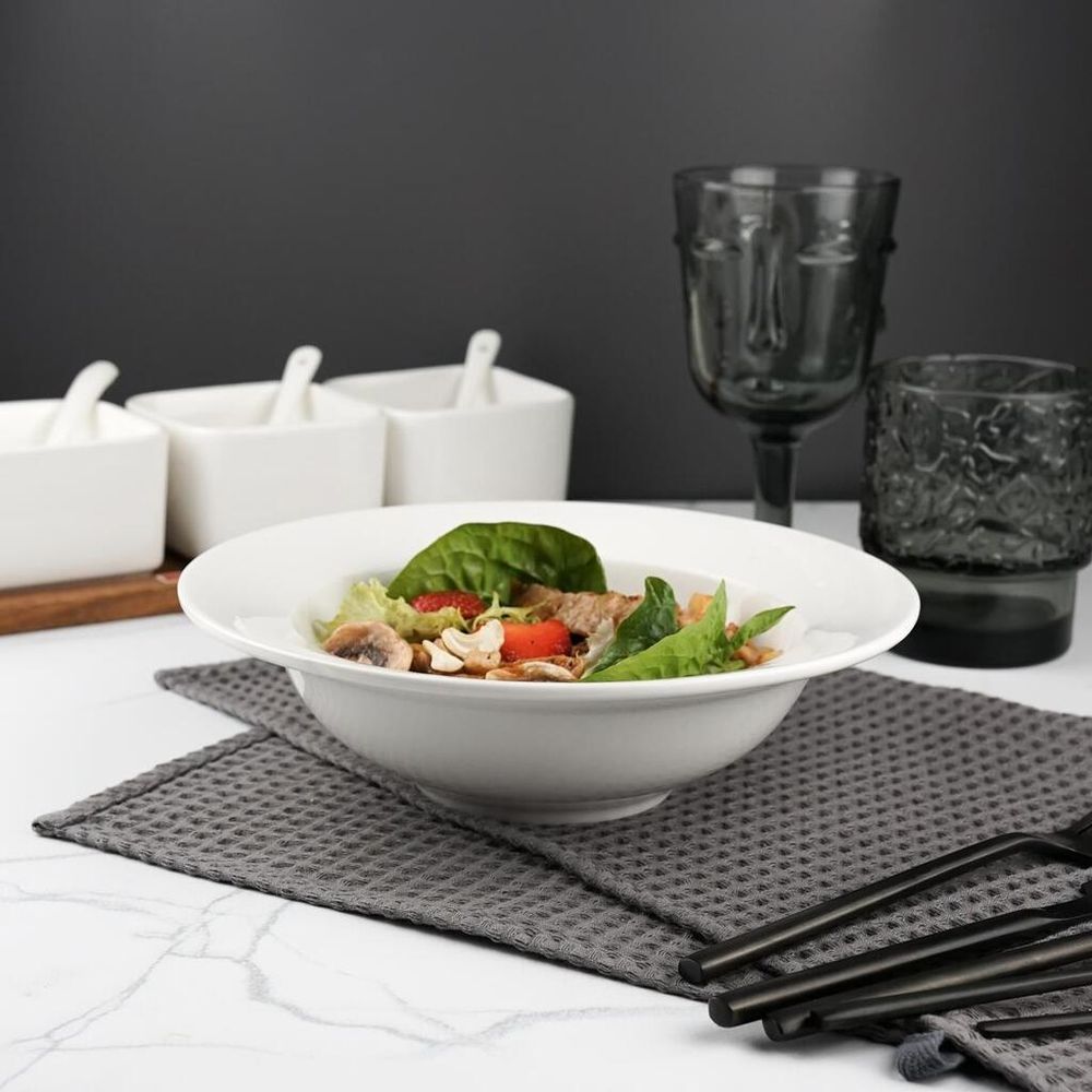 Тарелка глубокая 500 мл d 21 см h6,5 см белая фарфор P.L. Proff Cuisine [4]
