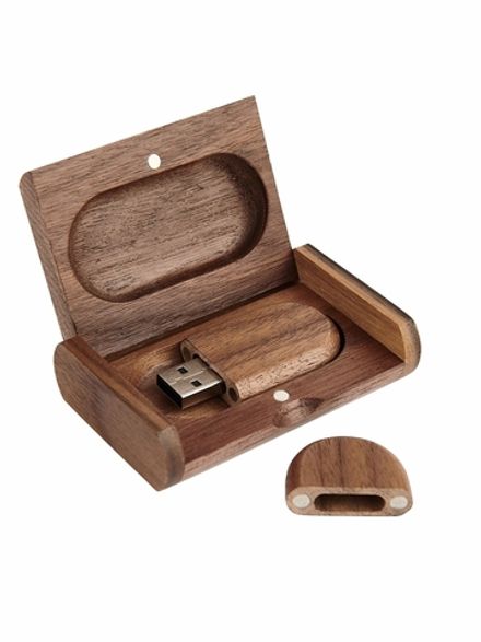 Карта памяти в деревянном корпусе и футляре (под гравировку) 32Gb
