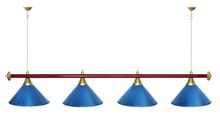 Лампа STARTBILLIARDS 4 пл. (плафоны золотые,штанга золотая,фурнитура золото)