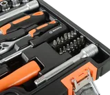 Набор инструментов, 1/2", 1/4", CrV, пластиковый кейс 76 предмета Вихрь — фото 4