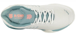 детские Кроссовки теннисные K-Swiss Hypercourt Express 2 HB - blanc de blanc/nile blue/desert flower