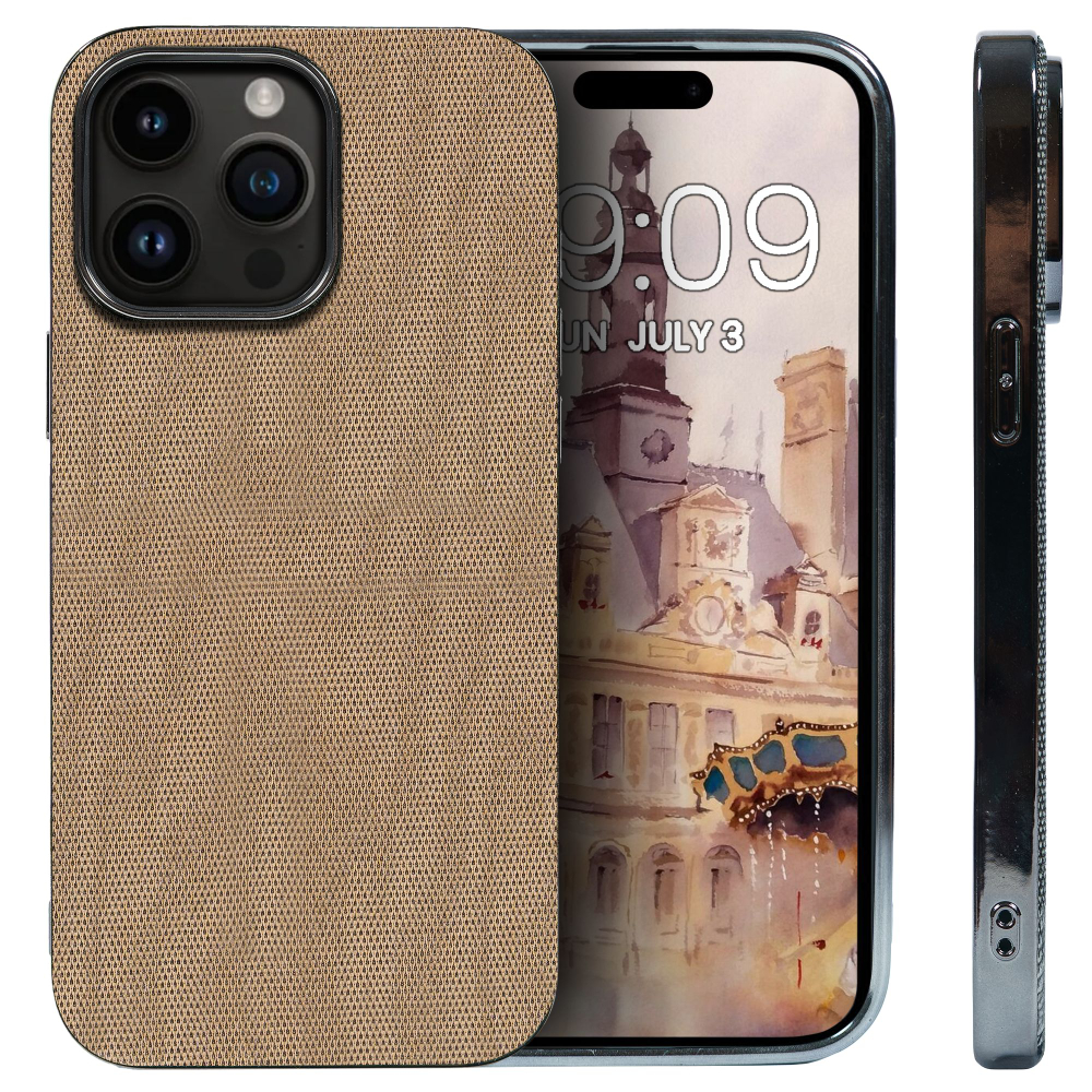 Дизайнерский чехол для IPHONE 14 PRO MAX с мягкой тканевой поверхностью