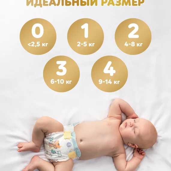 Подгузники Pampers Premium Care 0 (1,5-2,5 кг) 22 шт.