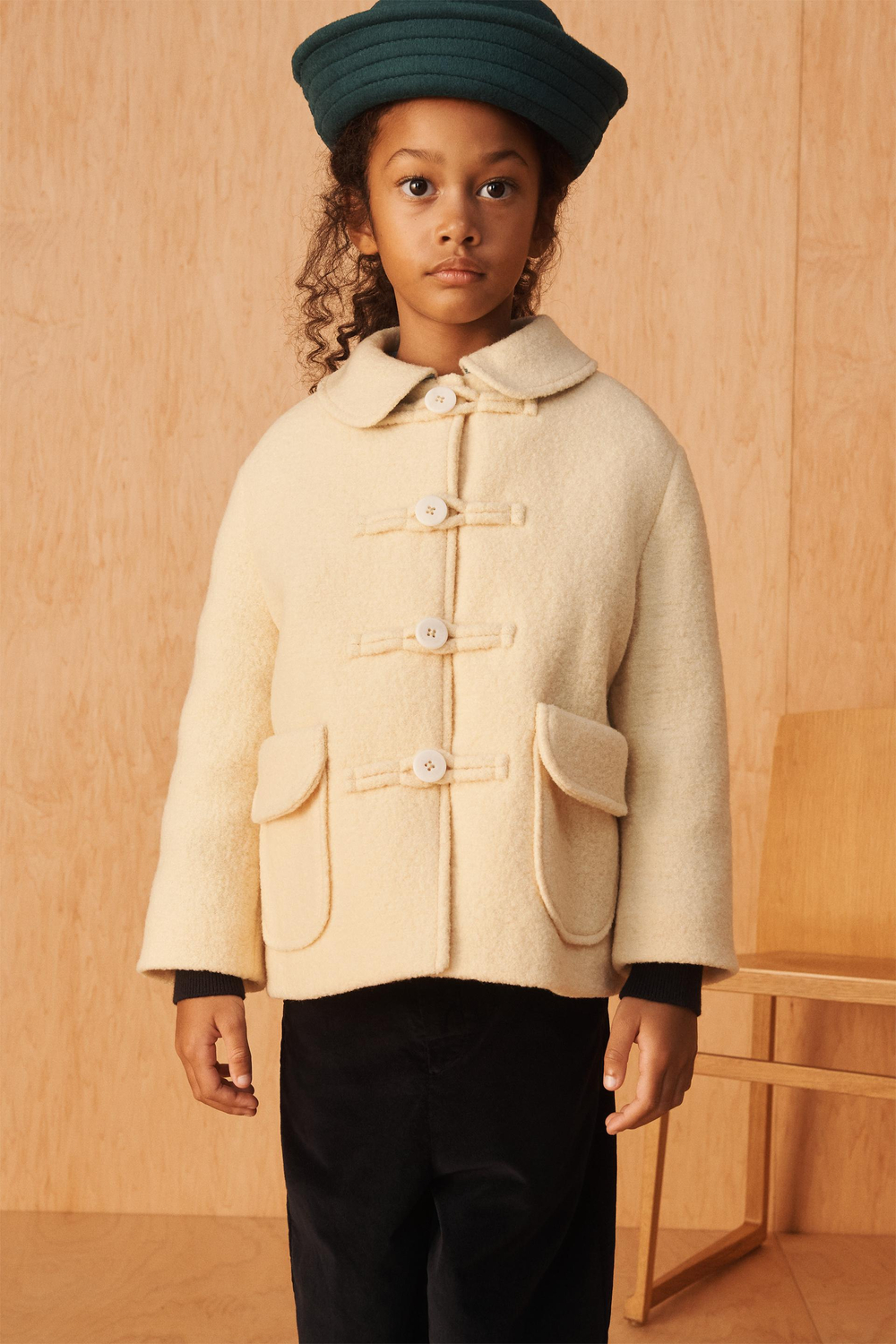ZARA КОРОТКОЕ ПАЛЬТО - LIMITED EDITION, КРЕМОВЫЙ