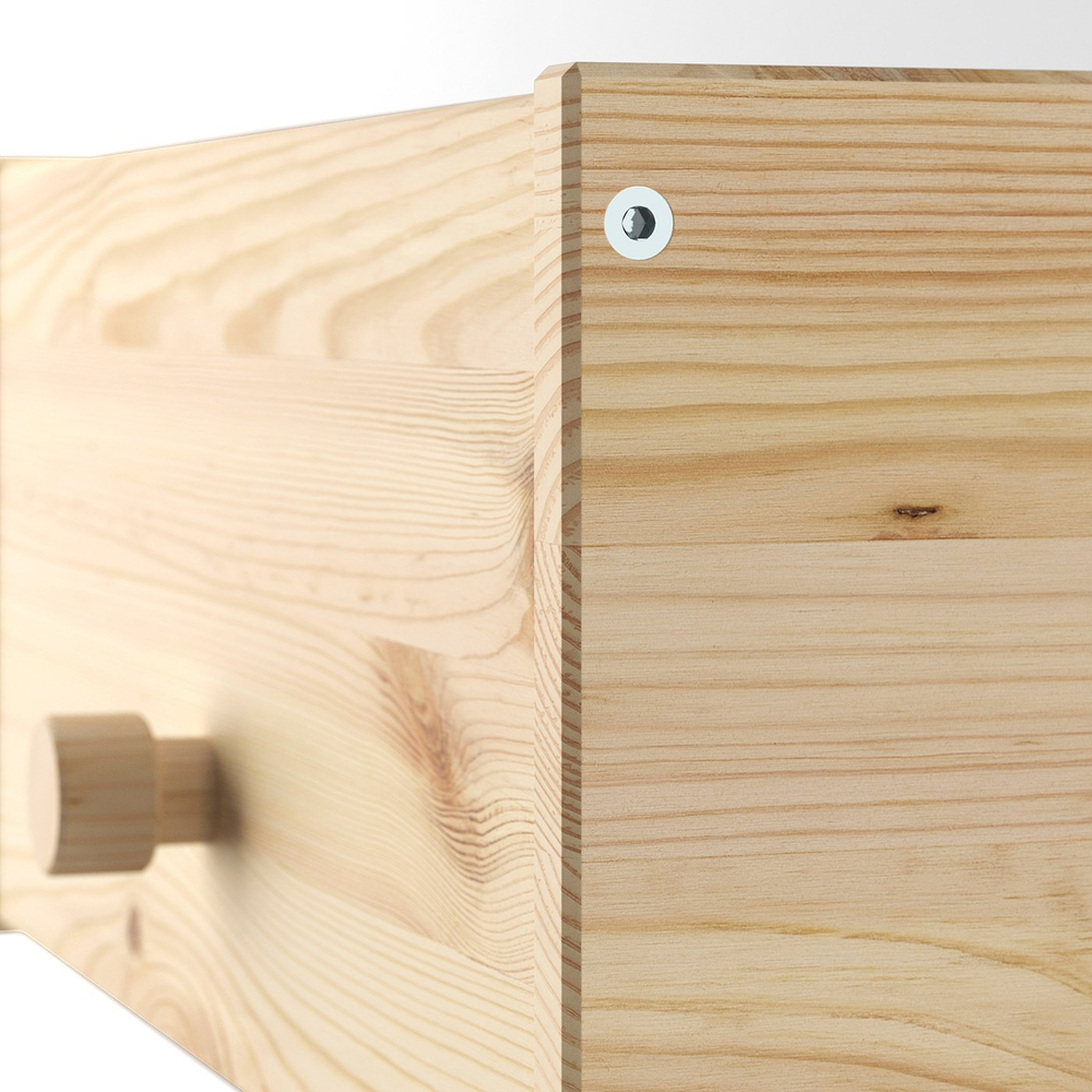 IKEA RAGGBERG  (ИКЕА РАГГБЕРГ)  -  Вешалка для одежды с полкой - сосна 40x21x17 см
