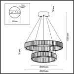 Подвесная светодиодная люстра Odeon Light Vekia 4930/60L