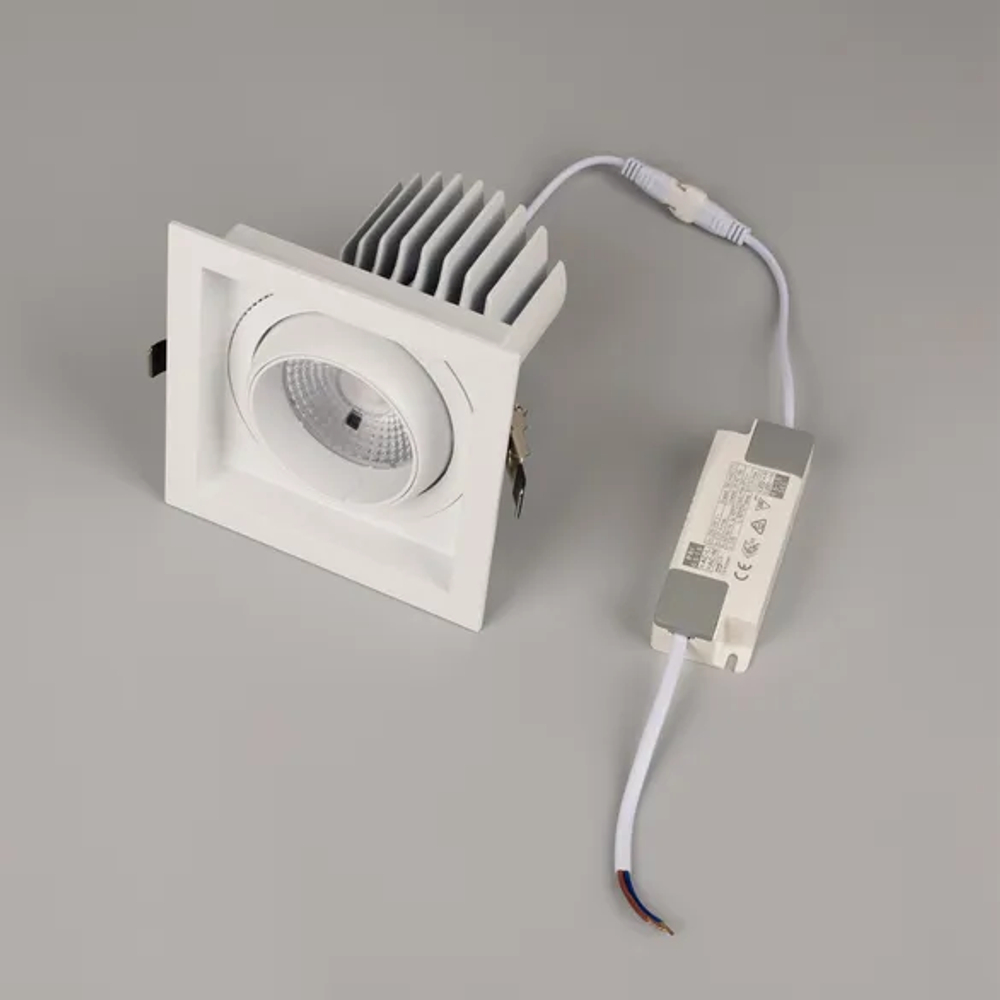 Светильник MS-VORTEX-BUILT-S140x140-30W Warm3000 (WH-WH, 50 deg, 230V) (Arlight, IP20 Металл, 5 лет) 057924
