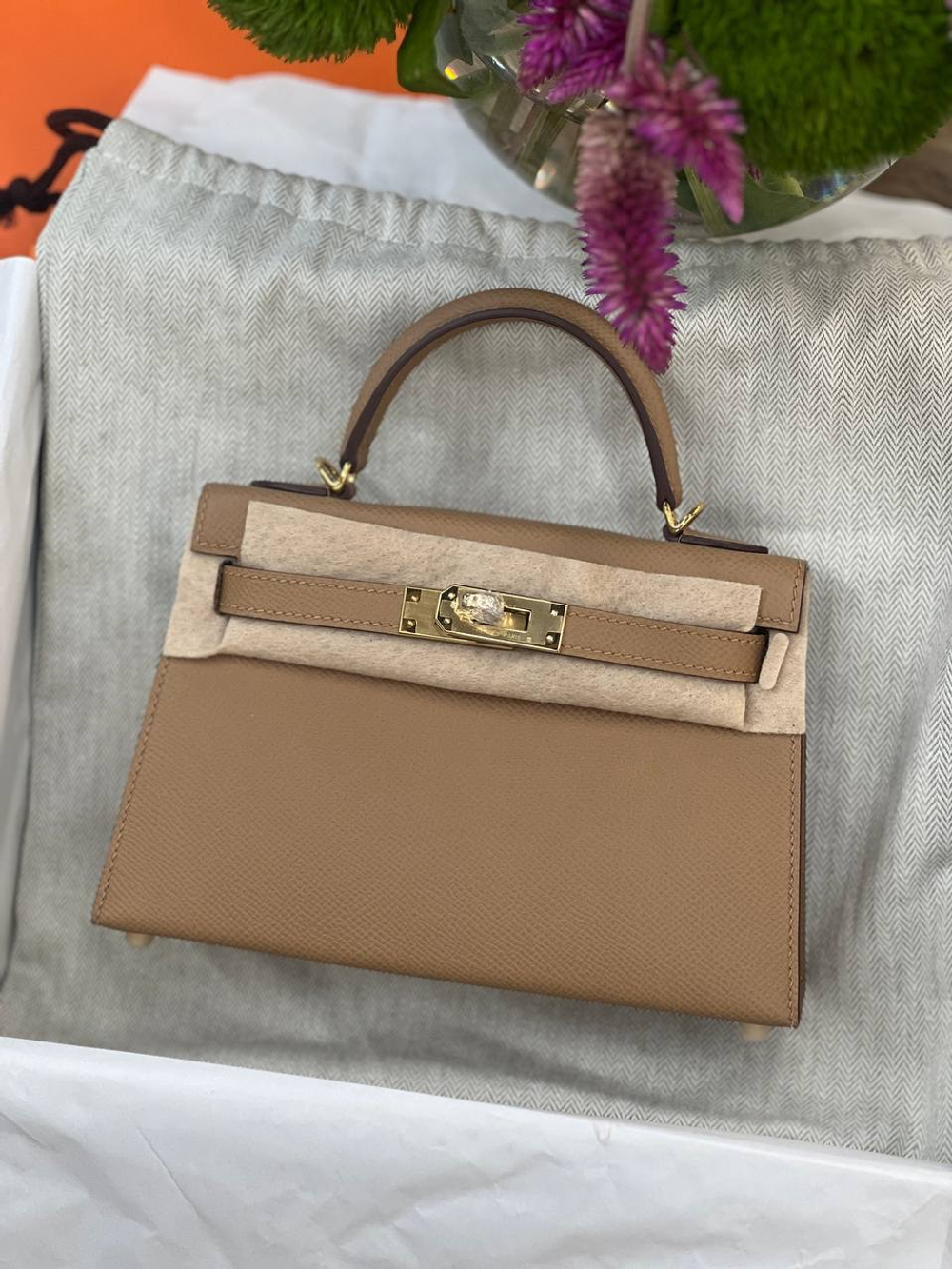 Сумка Hermes Kelly Mini Epsom ручной шов
