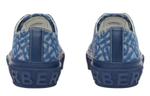 Burberry Low top Skateboard Shoes Women"s Denim Blue