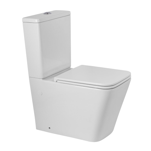 Унитаз-компакт безободковый BelBagno Ardente-R BB02093CPR/SC с крышкой-сиденьем микролифт, белый