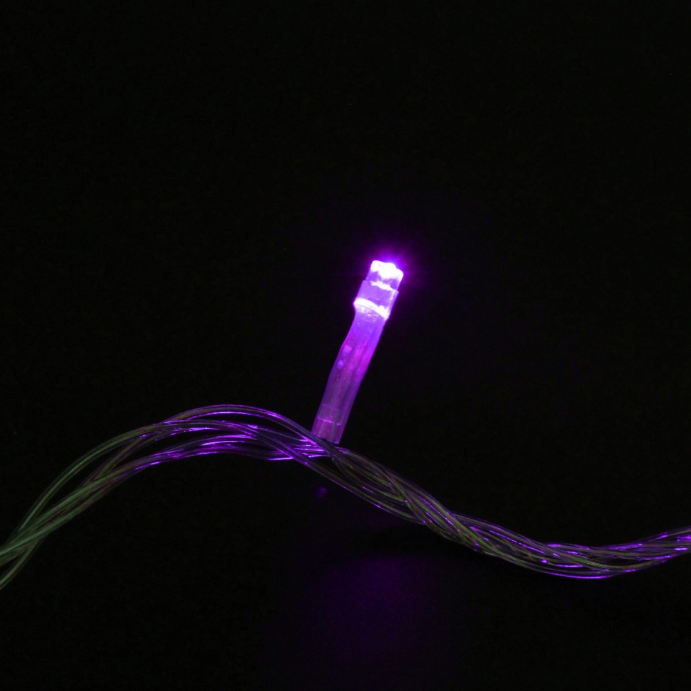 Гирлянда для дома 5,5м 50 ламп LED прозрач.пров.,8 реж, IP-20, Фиолетовый