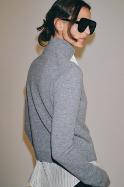 ZARA КАРДИГАН НА МОЛНИИ ИЗ 100% ШЕРСТИ, СЕРЫЙ