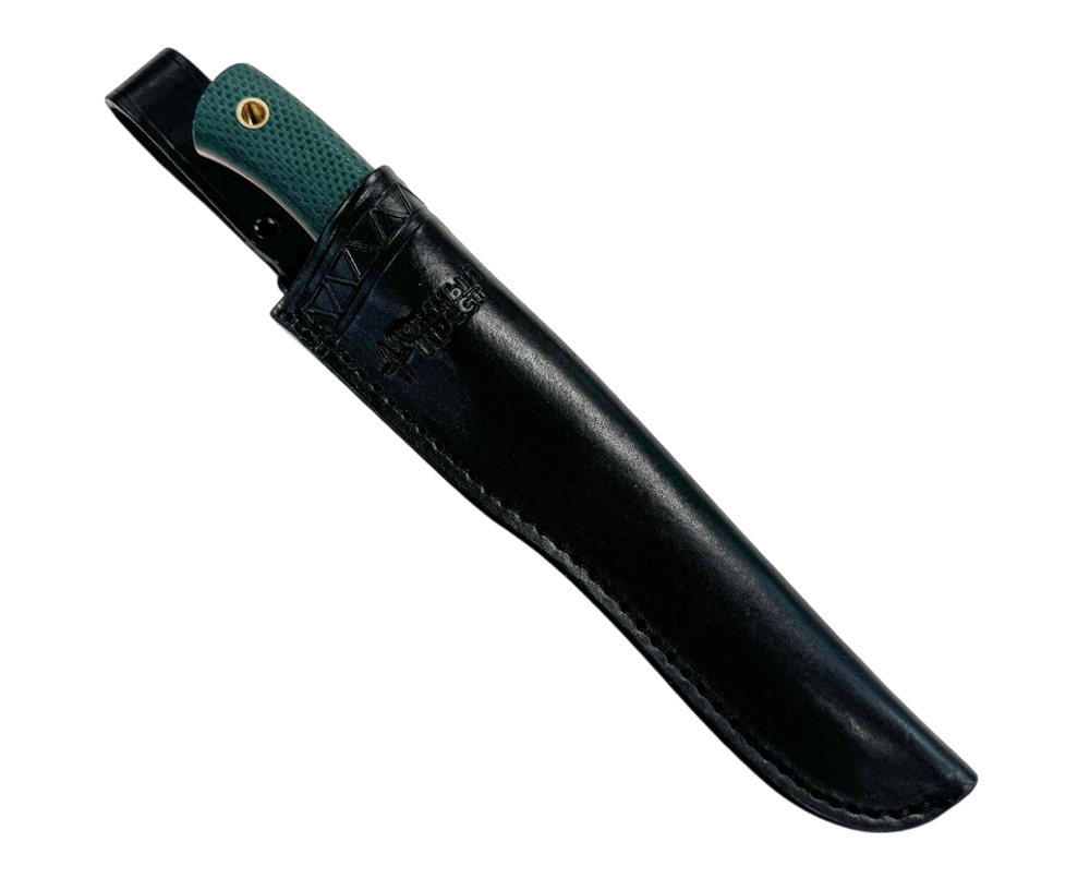 Нож ТКК (2,5), N690, микарта изумруд, насечка 243.0752