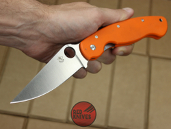Складной нож Steelclaw Боец-3 (Реплика Spyderco Military), оранжевая рукоять - сталь D2