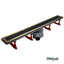 Душевой лоток Pestan Confluo Premium Line 750 Black Glass Gold