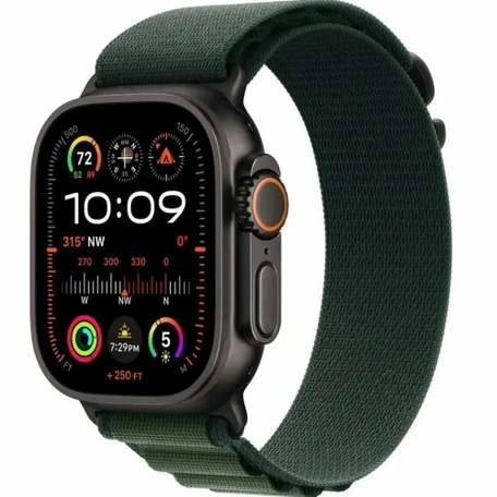 Умные часы Apple Watch Ultra 2 49 мм Cell, Black Titanium, Dark Green Alpine Loop - S