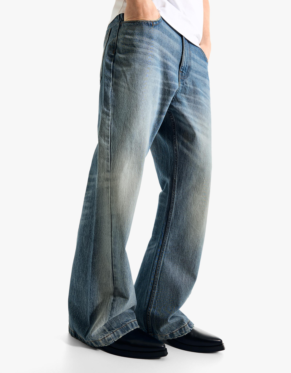 Мужские джинсы baggy flare fit - BERSHKA