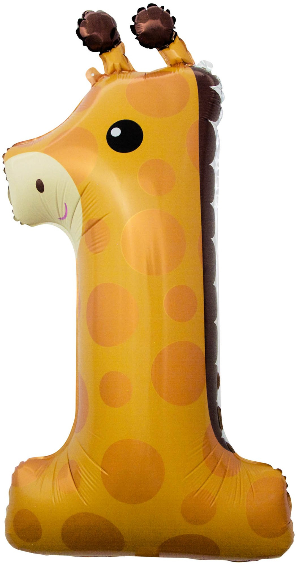 Шар (34''/86 см) Цифра, 1 Жираф, 1 шт. в уп.
