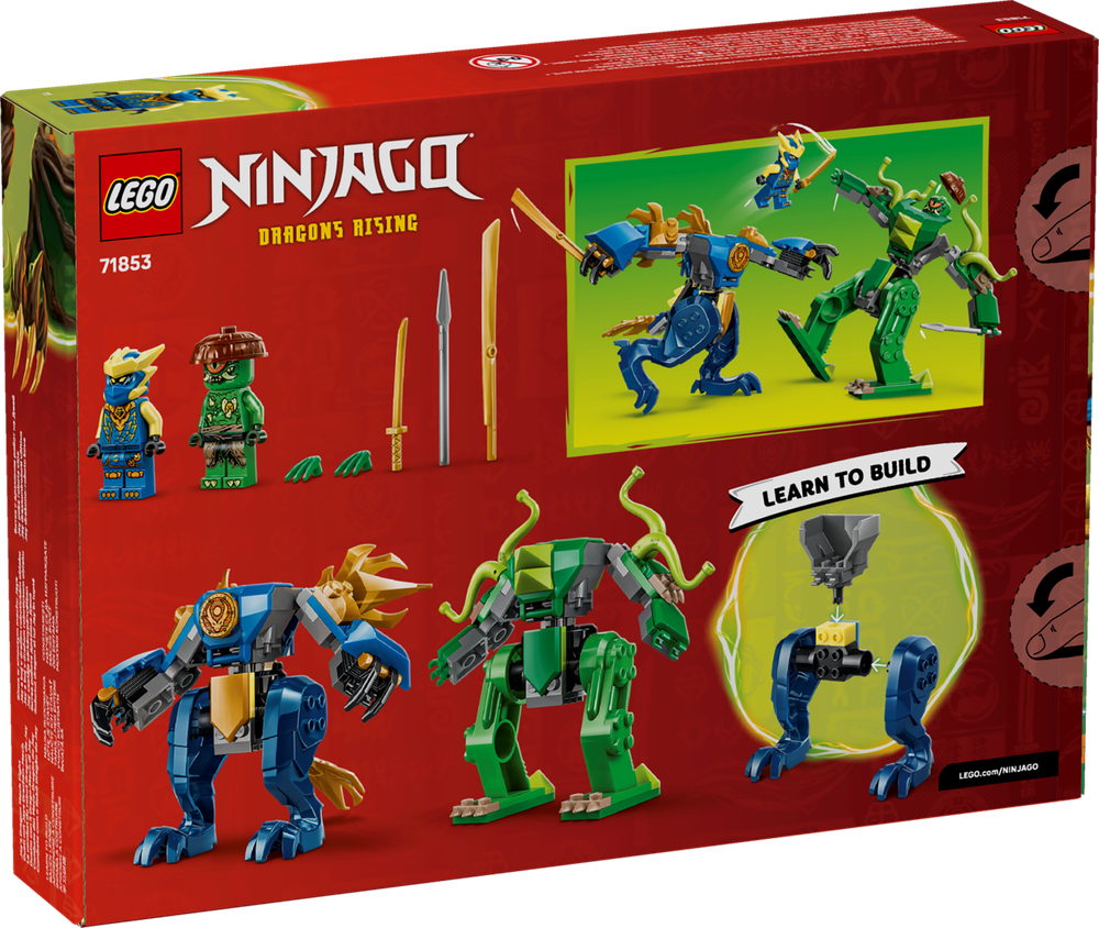 Конструктор Лего Ниндзяго Бой драконьего меха Джея | LEGO Ninjago Jay’s Dragon Mech Fight 71853 — 107 деталей (4+)