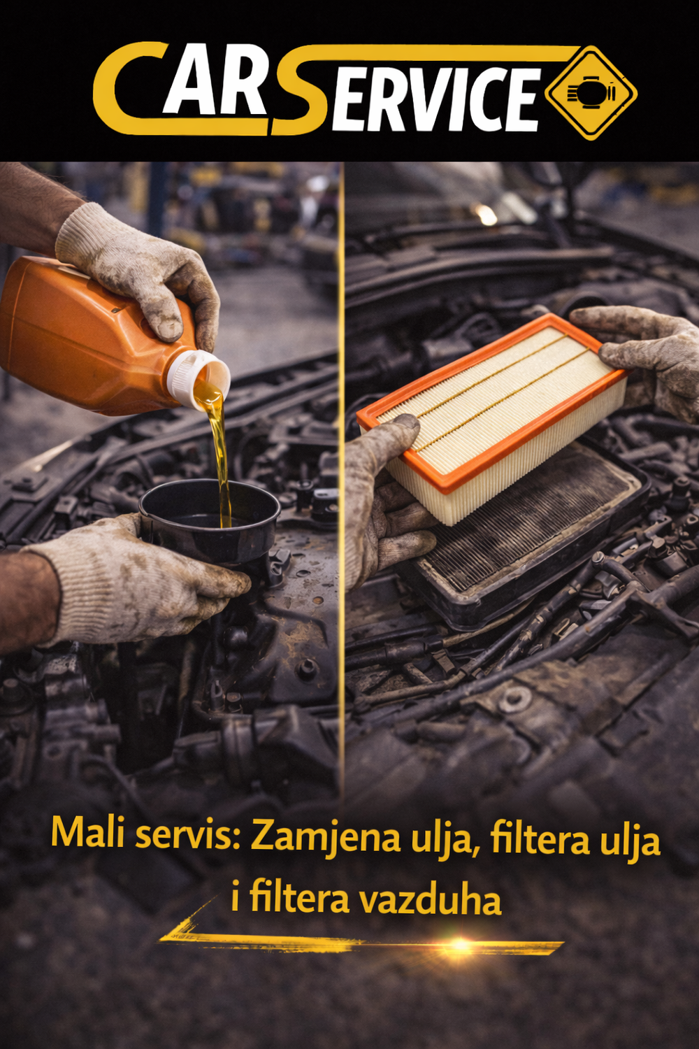 Mali servis: Zamjena ulja, filtera ulja i filtera vazduha