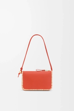 Loewe Сумка Rio из классической телячьей кожи и рафии, оранжевый