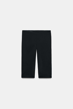 ZARA БРЮКИ КАПРИ, ЧЕРНЫЙ