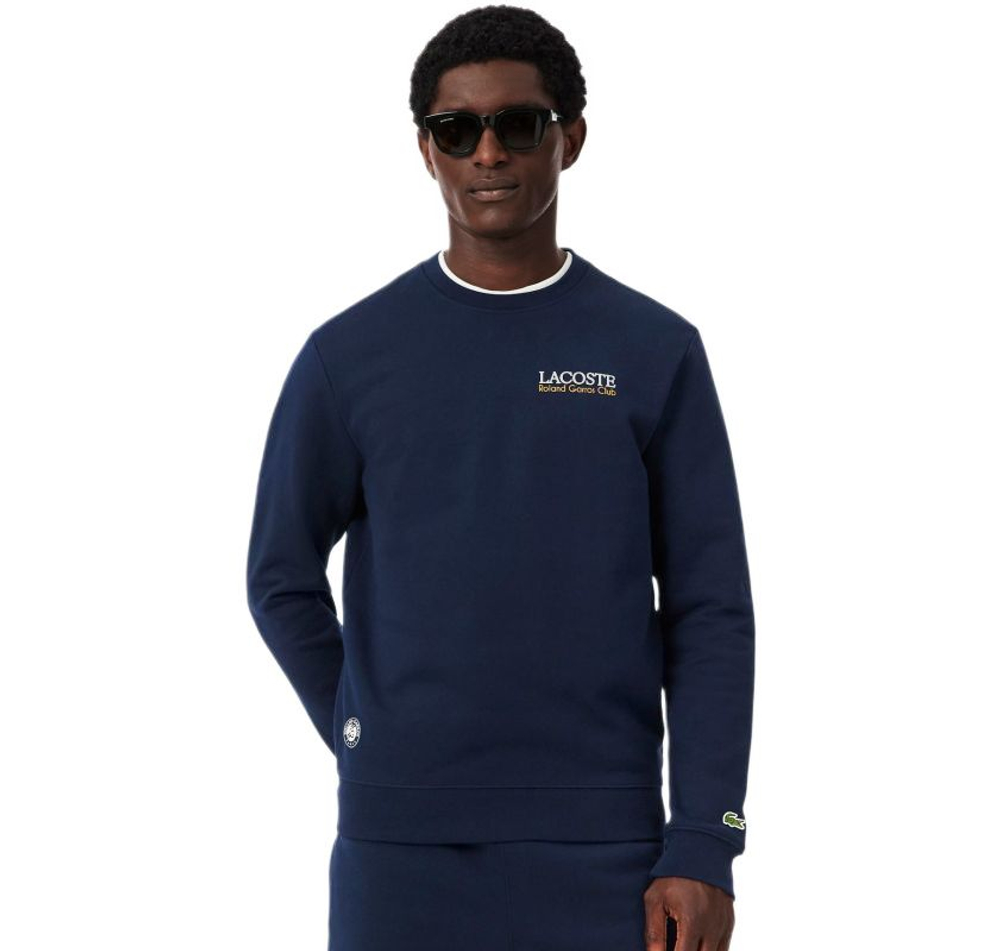 Мужская теннисная кофта Lacoste Roland-Garros Edition Fleece - midnight blue