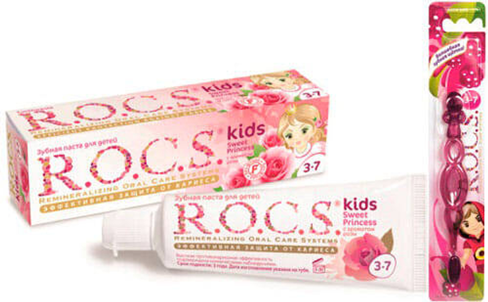 РОКС наб Kids 3-7 Sweet princ роза (з\щ) 45 гр 3235