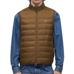 Мужская теннисная жилетка Lacoste Water-Repellent Puffed Windbreaker - brown