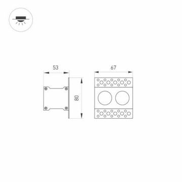 Встраиваемый светильник 5W 3000K 031923 белый/черный Arlight MS-Orient-Built-Trimless-TC-S38x67-5W Day3000 Arlight
