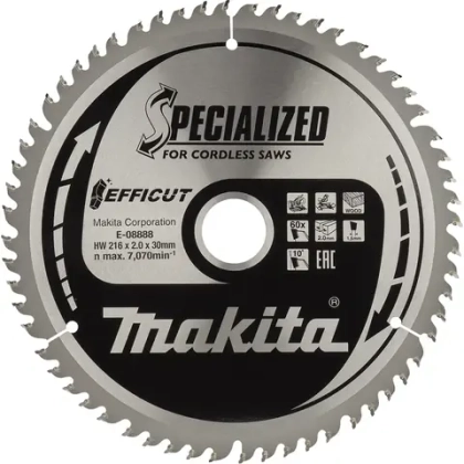 Пильный диск для дерева EFFICUT, 216x30x1.5x60T Makita E-08888