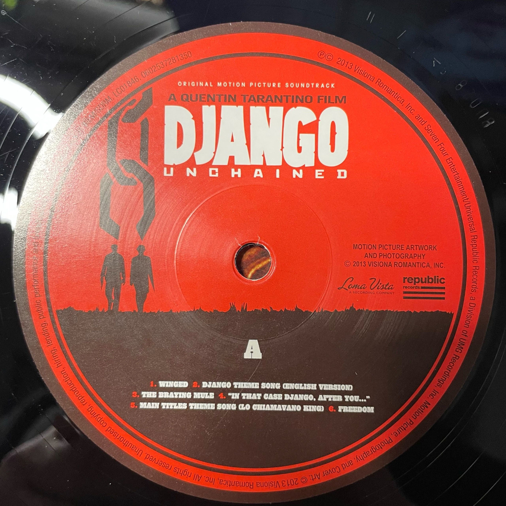 Виниловая пластинка LP Джанго Освобождённый, Django Unchained, OST Музыка Из Кинофильма (Европейский Союз 2013)