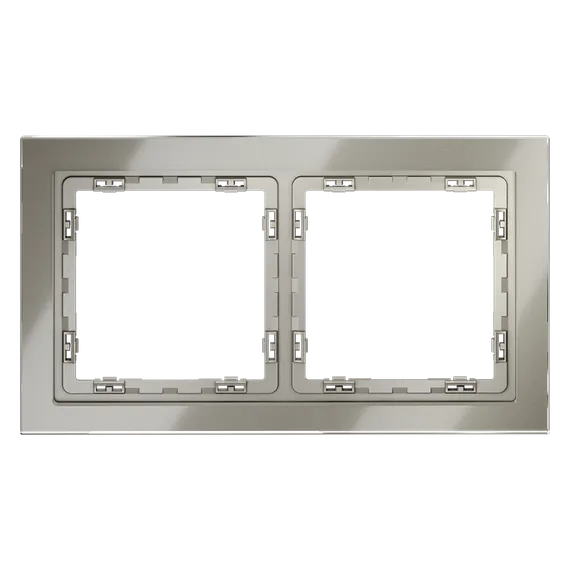 Рамка стеклянная на 2 поста Voltum S70 Шелк VLS110204