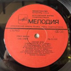Винтажная виниловая пластинка LP Сборник Улетай, Туча (СССР 1980) (Веселые Ребята, Лев Лещенко, Аракс и др)