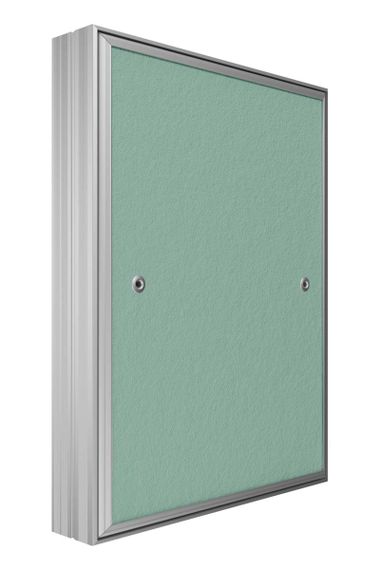 Люк ревизионный D Ceramo Base 300х400 скрыт.монтаж съемный алюминий EVECS