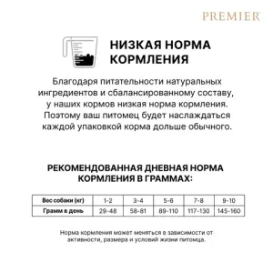 Сухой корм Premier Dog Lamb&Turkey Adult Mini для собак мелких пород из свежего мяса ягненка с индейкой