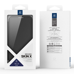 Чехол книжка с поддержкой MagSafe от Dux Ducis для iPhone Air, серия Skin X Pro Series Case (версия с магнитной откидной подставкой)