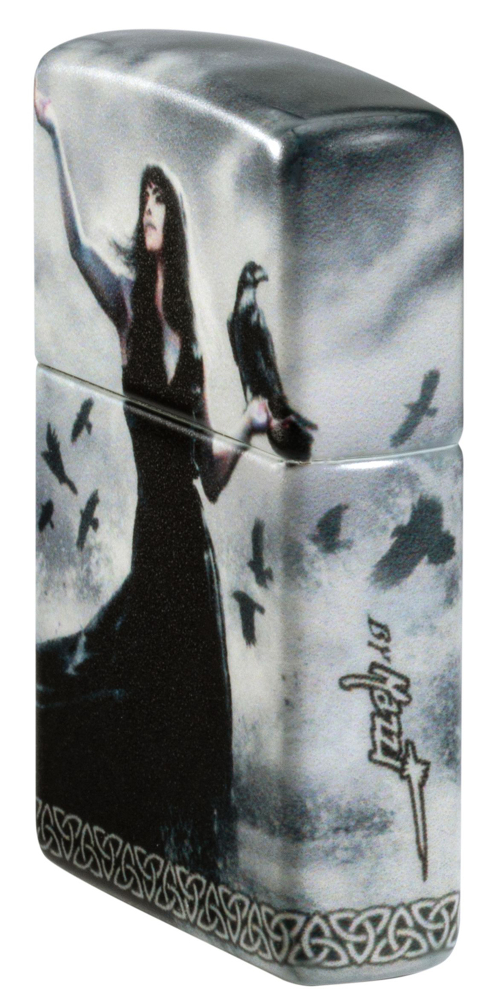 Зажигалка Zippo Mazzi® с покрытием 540 Matte, латунь/сталь, белая, 38x13x57 мм