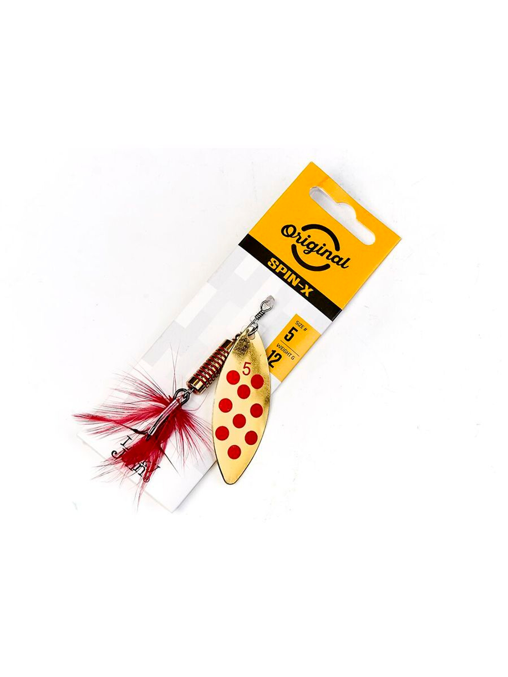 Блесна вращающаяся Lucky John SPIN X LONG 05 12,0г CR (5шт. в упк.)