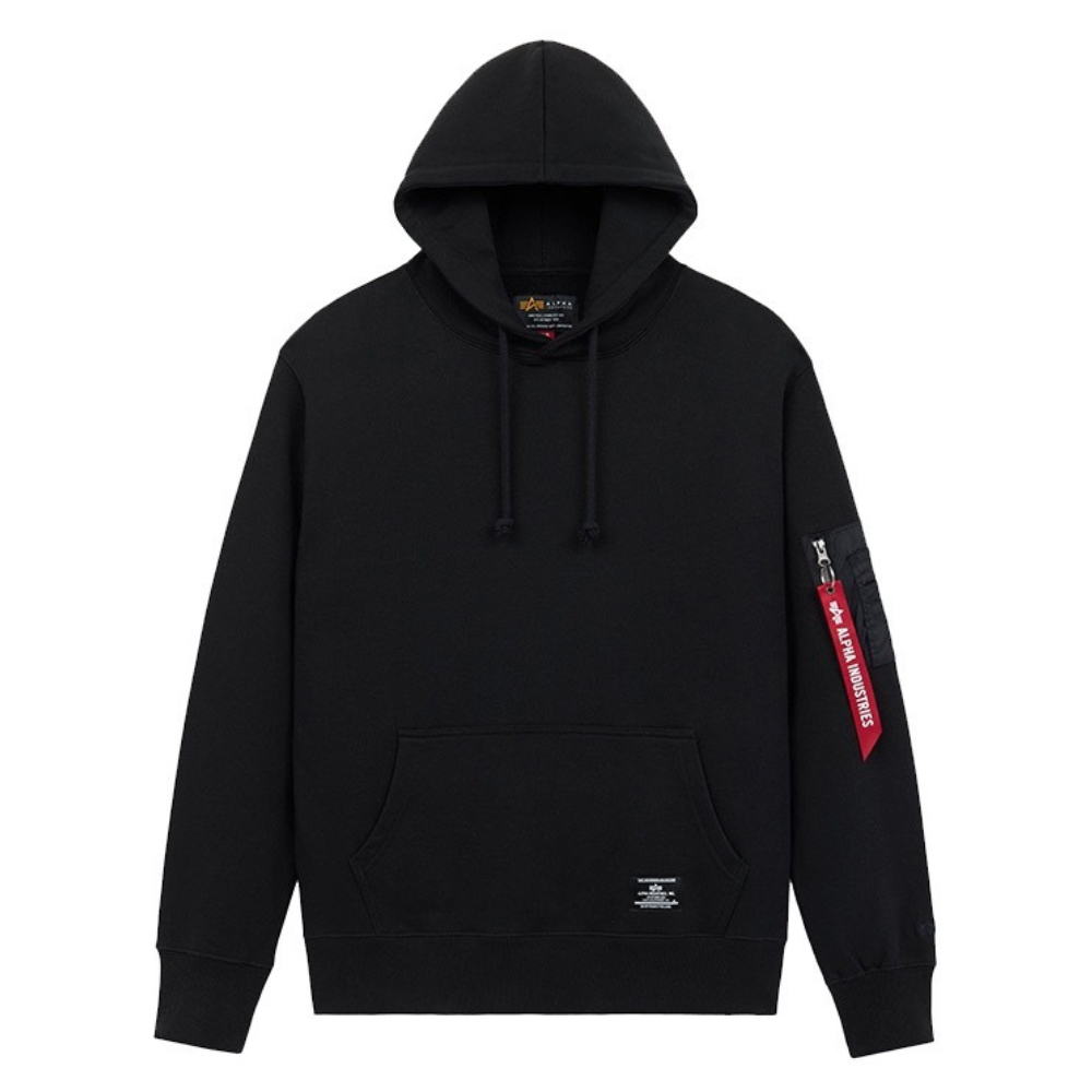 Толстовка Alpha Industries Utility Pocket Hoodie Black (Черный)
