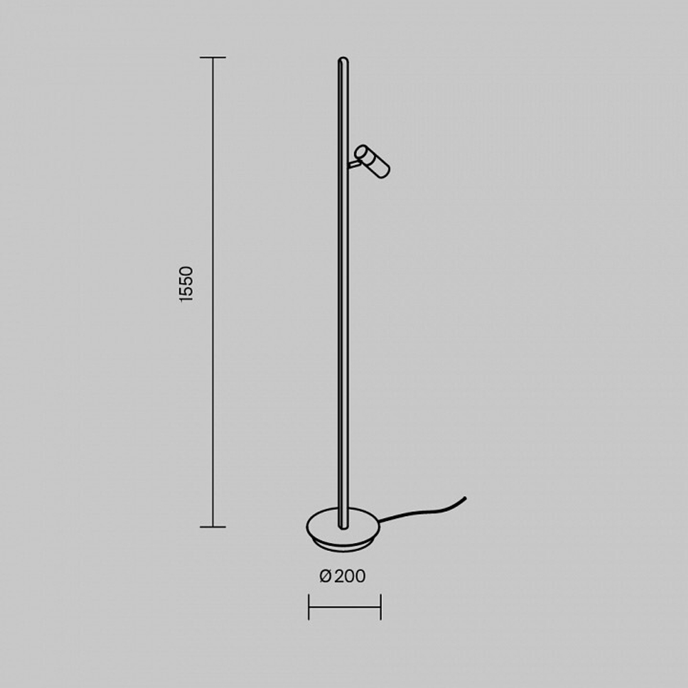 Торшер Maytoni Thin MOD395FL-L28BS3K