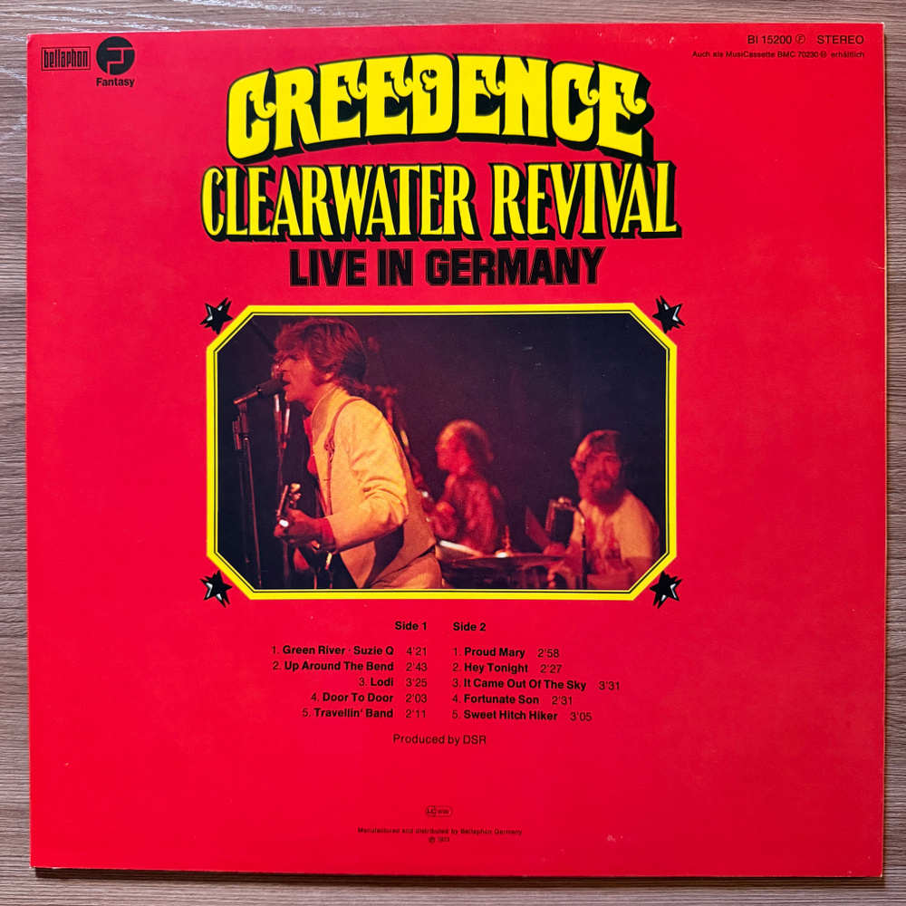 Creedence Clearwater Revival ‎– Live In Germany (Германия 1976г.)