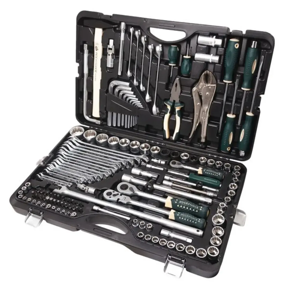 Набор инструментов 142пр. 1/4''3/8''1/2''(6-гран.)(4-36мм, 27,30,32,36-12гр.) RockFORCE RF-41421-5 NEW 36