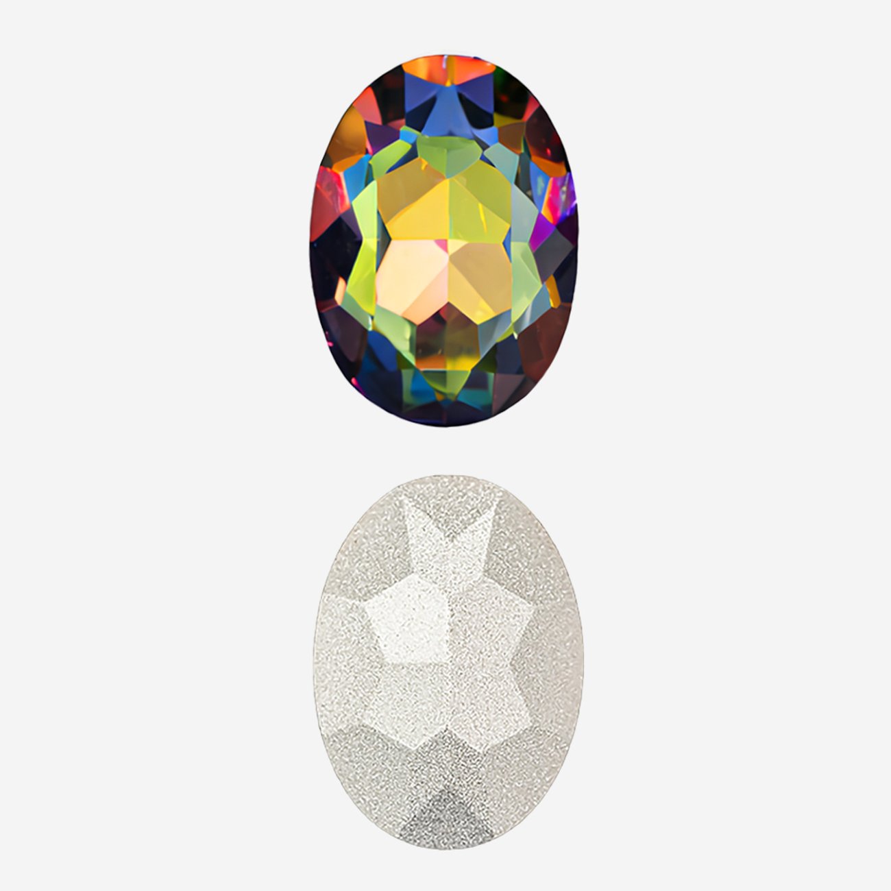 Кристалл Овал (Oval Fancy Stone), оттенок "Витражный Кристалл"/"Vitrail Medium Crystal", 18*13мм