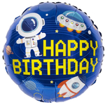 Шар BUBBLE «Happy Birthday. Космос», 56 см